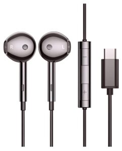 headphone compatible with google pixel 7 pro, pixel 7 earphone, pixel 6a, pixel 6, 6 pro, pixel 4 3 2 xl usb c plug headset stereo type c earbuds in-ear wired mic volume control