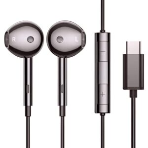 Headphone Compatible with Google Pixel 7 Pro, Pixel 7 Earphone, Pixel 6A, Pixel 6, 6 Pro, Pixel 4 3 2 XL USB C Plug Headset Stereo Type C Earbuds in-Ear Wired Mic Volume Control