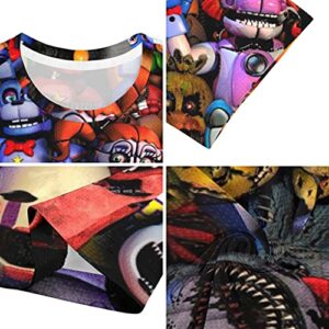 Zulsdeoi Midnight Horror Bear Youth Shirt Set Kids Shirts Shorts Casual 3D Print T-Shirt Summer Boys Girls T Short Sleeve X-Small