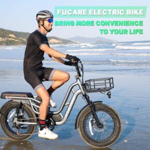 Fucare Libra Electric Bike 750W 32Mph 48V 20Ah Lithium LG Battery 5.0" Color Display 7 Speed 20"X4.0"All-Terrain Fat Tire Full Suspension Ebikes for Adults