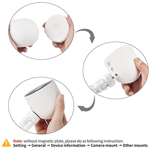 2 Pack Flexible Tripod for Google Nest Cam Outdoor or Indoor, Battery, Adjustable Mounting Bracket to Attach Your Nest Camera Wherever with No Tools - White