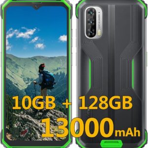 Blackview Rugged Smartphone Unlocked, BV7100 Cellphone(2023New), Android 12, 10GB+128GB/1TB Expand, 33W Fast Charge 13000mAh Battery,Waterproof Unlocked Cell Phone, NFC, Glove Mode,Fingerprint Unlock