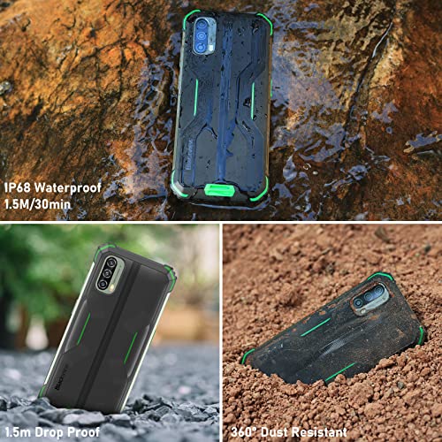 Blackview Rugged Smartphone Unlocked, BV7100 Cellphone(2023New), Android 12, 10GB+128GB/1TB Expand, 33W Fast Charge 13000mAh Battery,Waterproof Unlocked Cell Phone, NFC, Glove Mode,Fingerprint Unlock