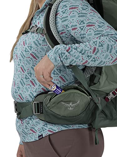 Osprey Aura AG LT 50L Women's Backpacking Backpack, Koseret/Darjeeling Spring Green, WM/L