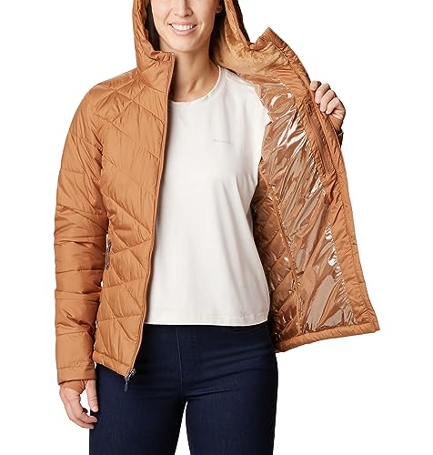 Columbia Women's Heavenly Hooded Jacket, Camel Brown, Large