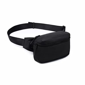 ODODOS 2L Belt Bag for Women Men, Crossbody Fanny Packs with Adjustable Strap Waist Pouch for Workout Hiking Running Travel, Black