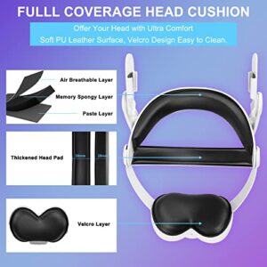 DUESI Head Strap for Oculus Quest 2, Adjustable Quest 2 Elite Strap, Replacement Meta Oculus Headset Accessories in VR, Enhanced Support & Balance, Reduce Head Pressure