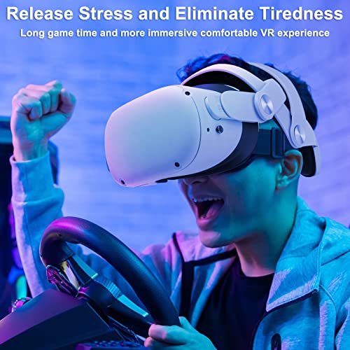 DUESI Head Strap for Oculus Quest 2, Adjustable Quest 2 Elite Strap, Replacement Meta Oculus Headset Accessories in VR, Enhanced Support & Balance, Reduce Head Pressure