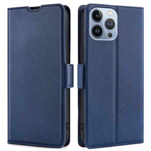 cyr-guard phone cover wallet folio case for oppo realme 7 pro, premium pu leather slim fit cover for realme 7 pro, easy use, blue