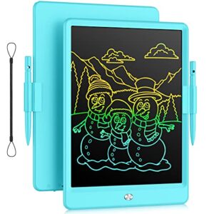 lcd writing tablet for kids, 10 inch colorful drawing tablet doodle board, learning &educational toys for 3 4 5 6 7 8 years old girls boys birthday, blue
