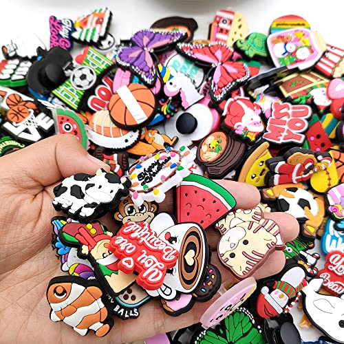 BBESS Lot of 20, 30，50, 100pcs Random Different Shoe Charms PVC Shoes Decoration for Kids Boys Girls Men Women Party Birthday Favorite Gifts (30pcs)