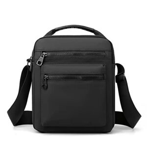 chinatera small crossbody messenger bag for men shoulder satchel bags for travel casual side bag (black)