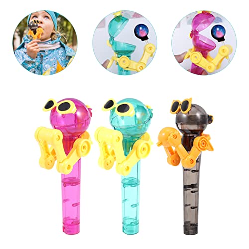 ABOOFAN Kids Toys Bulk Candy Upside Down Capsule Robot 3pcs Lollipop Robot Robot Lollipop -up Lollipop Holder Novelty Lollipop Case Fun Gifts for Upside Down Capsule Robot Bulk Candy