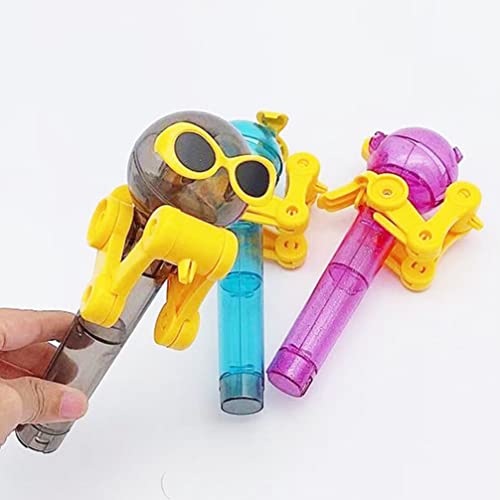 ABOOFAN Kids Toys Bulk Candy Upside Down Capsule Robot 3pcs Lollipop Robot Robot Lollipop -up Lollipop Holder Novelty Lollipop Case Fun Gifts for Upside Down Capsule Robot Bulk Candy