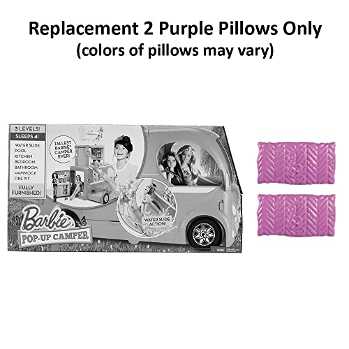 Barbie Replacement Parts Camping Van - CJT42 RV Pop Up Camper Vehicle Playset ~ Replacement Set of 2 Purple Pillows