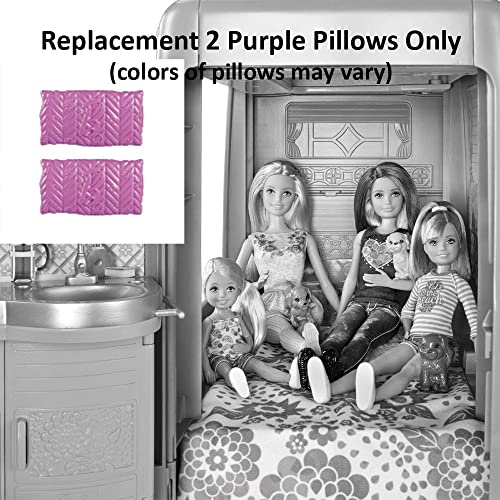 Barbie Replacement Parts Camping Van - CJT42 RV Pop Up Camper Vehicle Playset ~ Replacement Set of 2 Purple Pillows