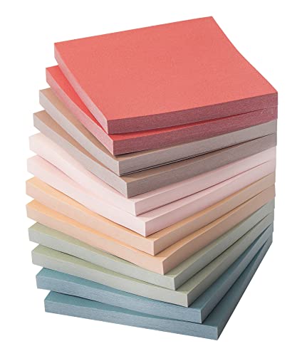 Mr. Pen- Sticky Notes, 12 Pads, 3”x3”, Vintage Colors, Sticky Notes 3x3, Sticky Note, Sticky Pads, Sticky Notes Bulk, Stick Notes, Colored Sticky Notes, Sticky Note Pad, Colorful Sticky Notes