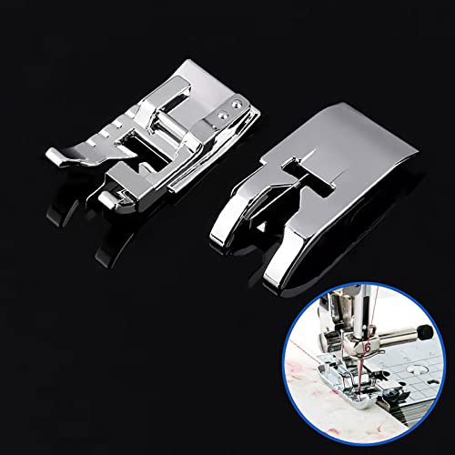 TISEKER 3 Pcs Sewing Machine Presser Foot Set of 1/4 inch Quilting Patchwork Presser Foot, Stitch in Ditch Foot and Overcast Presser Foot for All Low Shank Snap-On Singer, Brother, Babylock, Euro-Pro