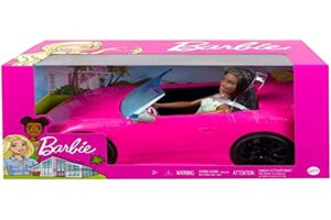 barbie - convertible car and brunette doll