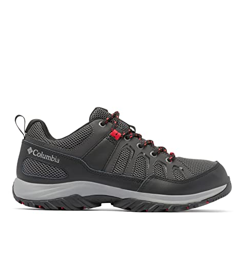 Columbia Men's Granite Trail Waterproof, Shark/Mountain Red, 10.5