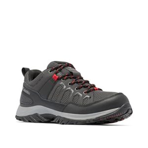 Columbia Men's Granite Trail Waterproof, Shark/Mountain Red, 10.5