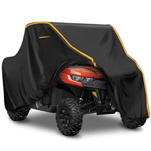 starknightmt utv cover 2-3 seaters, universal 420d heavy duty cover compatible with can am x3 defender commander polaris rzr ranger cfmoto zforce uforce pioneer kawasaki mule teryx 128"x57"x72"
