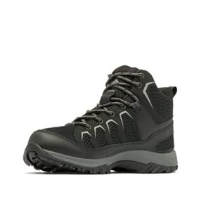 columbia men's granite trail mid waterproof, black/titanium grey steel, 10