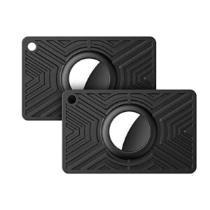 dovick-airtag wallet holder,card case compatible apple air tag for wallet purse handbag |flexible |thin | black 2 pack
