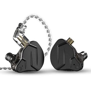 kz zsn pro x wired earbuds in ear monitor earphones, hybrid dynamic driver balanced armature iem earbuds, dual driver 1dd 1ba deep bass stereo sound ergonomic headphones monitor