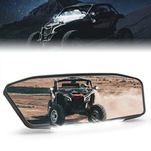 kemimoto utv rear view center mirror w/interior lights and rocker switch, x3 rearview mirrors w/led light compatible with 2017-2023 can am maverick x3 / x3 max rs ds turbo rr