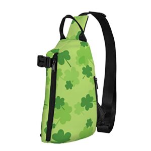 crossbody sling backpack st-patricks-day-shamrock travel hiking chest daypack one strap shoulder bag