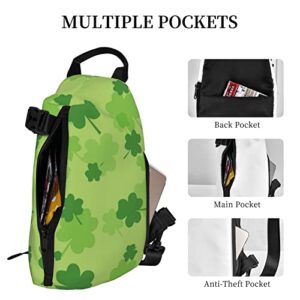 Crossbody Sling Backpack St-Patricks-Day-Shamrock Travel Hiking Chest Daypack One Strap Shoulder Bag