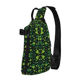 crossbody sling backpack st-patricks-party-shamrock travel hiking chest daypack one strap shoulder bag