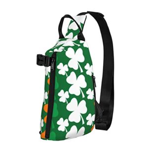crossbody sling backpack patricks-day-irish-flag travel hiking chest daypack one strap shoulder bag