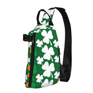 Crossbody Sling Backpack Patricks-Day-Irish-Flag Travel Hiking Chest Daypack One Strap Shoulder Bag