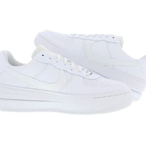 Nike Women's Air Force 1 PLT.AF.ORM Basketball Shoes, White/White/Summit White, 6