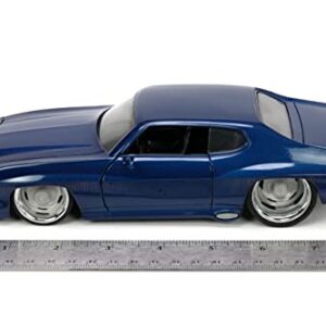 Big Time Muscle 1:24 1971Pontiac GTO Die-cast Car Dark Blue, Toys for Kids and Adults