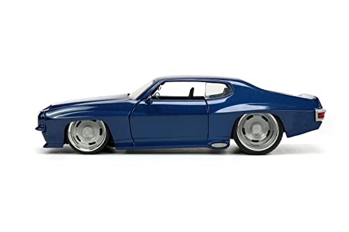 Big Time Muscle 1:24 1971Pontiac GTO Die-cast Car Dark Blue, Toys for Kids and Adults