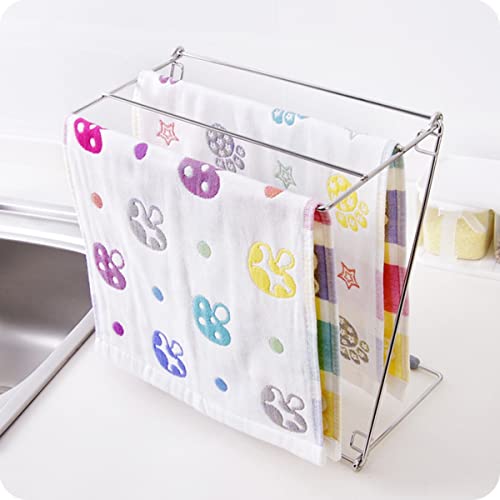 Alipis Folding Drying Rack Dish Kitchen Cleaning Folding Clothes Bathroom Rack Towel Holder Socks Accessories for Laundry Storage Steel Stainless Drying Foldable Racks Cloth