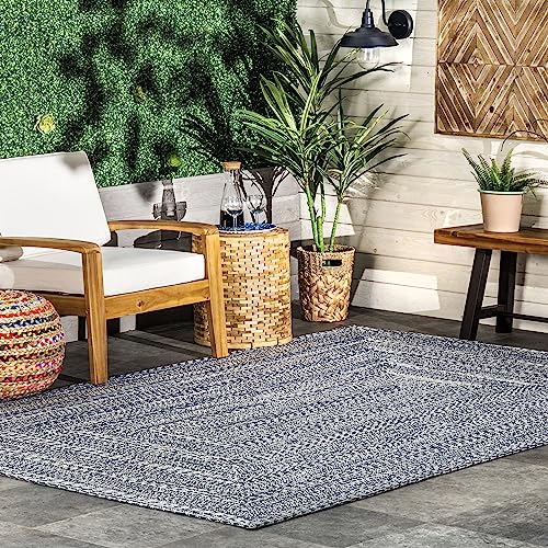 nuLOOM Rowan Braided Texture Indoor/Outdoor Area Rug, 4x6, Blue