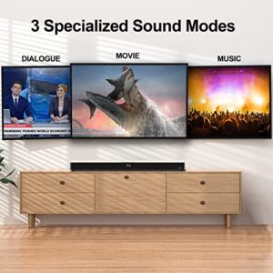 LARKSOUND All-in-One 2.1 Sound Bar for TV, 36 Inch Soundbar with Build-in Subwoofer, Surround Sound System TV Speaker with Bluetooth/HDMI ARC/Optical/AUX/USB