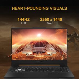 Asus 2022 TUF F15 15.6'' WQHD 144Hz Gaming Laptop, Intel 12th Core i7-12650H, NVIDIA GeForce RTX 3050 Graphics, 32GB DDR5 RAM, 1TB PCIe SSD, Backlit Keyboard, Win 11, Black, 32GB USB Card