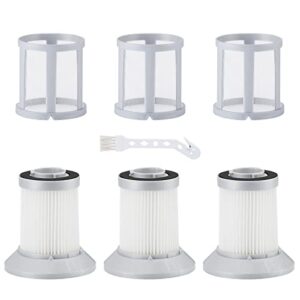 3 pack filters for bissell zing & powerforce bagless canister vacuum 2156a / 1665/16652 / 1665w, zing vacuum filter replacement with 1 cleaning brush