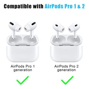 [4 Pairs ] Replacement Ear Tips for AirPods Pro and AirPods Pro 2 with Noise Reduction Hole, Silicone Ear Tips for AirPods Pro with Portable Storage Box and Fit in The Charging Case(XS/S/M/L)