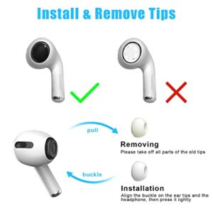 [4 Pairs ] Replacement Ear Tips for AirPods Pro and AirPods Pro 2 with Noise Reduction Hole, Silicone Ear Tips for AirPods Pro with Portable Storage Box and Fit in The Charging Case(XS/S/M/L)