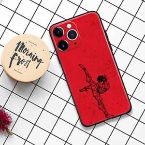 HEMINJYJEF Fashion Japanese Anime Anti-Drop Cover Manga Pattern Non-Slip Shell Soft Silicone Cartoons Protective Phone Cases (for iPhone 13 Pro,Baki Hanma Martial Arts)