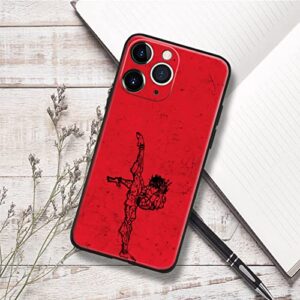 HEMINJYJEF Fashion Japanese Anime Anti-Drop Cover Manga Pattern Non-Slip Shell Soft Silicone Cartoons Protective Phone Cases (for iPhone 13 Pro,Baki Hanma Martial Arts)