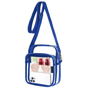 HWKJMY Clear Bag Stadium Approved - Clear Purse with Front Pocket Clear Crossbody Bag for Concerts Festivals Sports Events