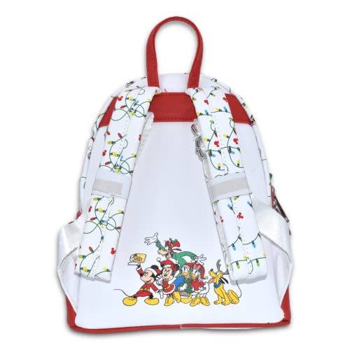 Loungefly GT Exclusive Disney Mickey & Friends Holiday Wreath Light Up Mini Backpack