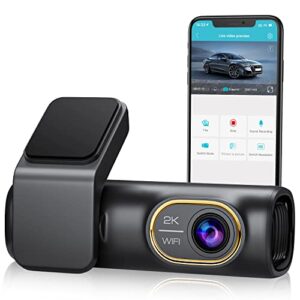 ombar dash cam 2k built-in wifi car camera, dash camera for cars with free 32g sd card, front dashcam, dash camera night vision, loop recording, g-sensor, 24 hours parking monitor, app, 150°wide angle